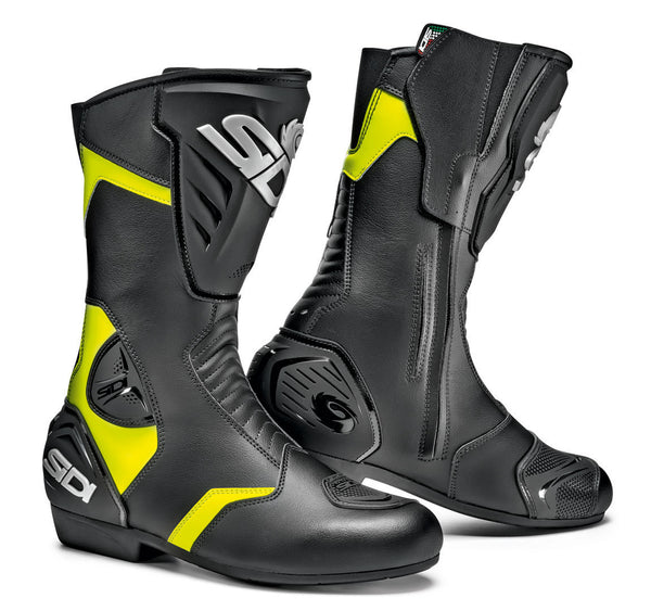 Sidi Black Rain Motorcycle Boots waterproof Black/Yellow