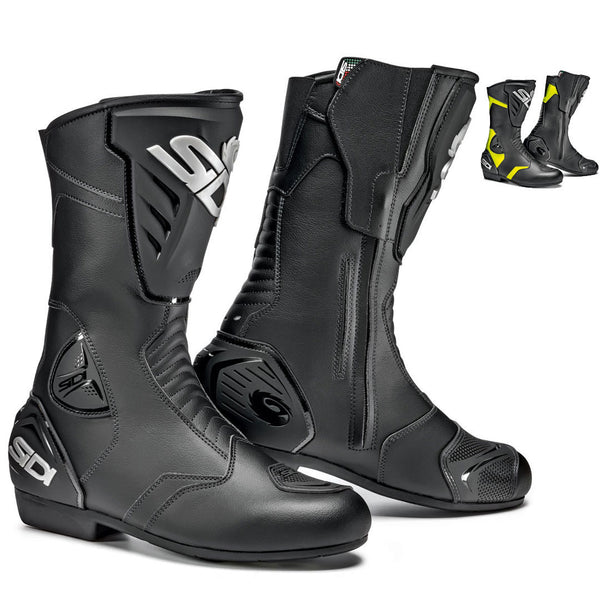 Sidi Black Rain Motorcycle Boots waterproof Black/Yellow