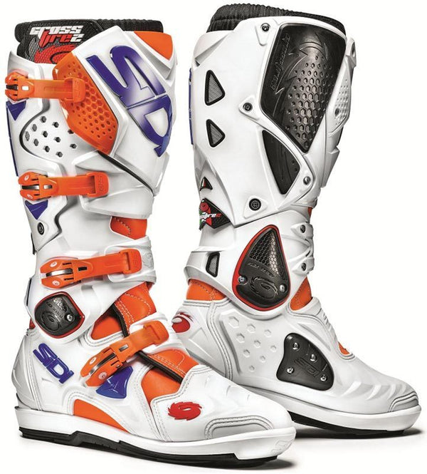 Sidi Crossfire 2 SRS Motocross Boots Orange/White/Blue