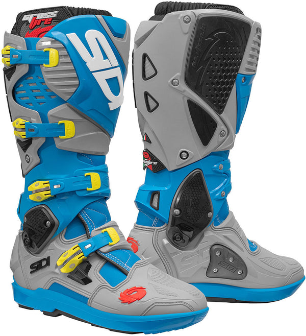 Sidi Crossfire 3 SRS Motocross Boots Grey/Light Blue