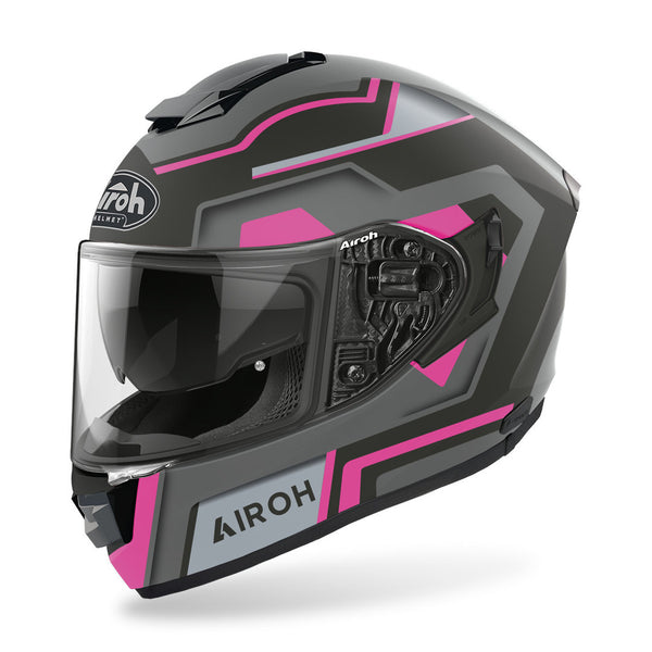 Airoh ST.501 Square Helmet Black Matt/Pink