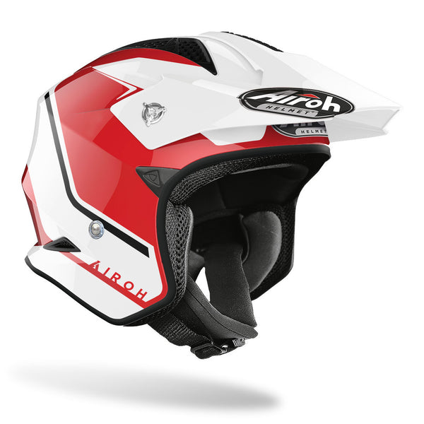 Airoh TRR S Keen Trial Jet Helmet Red/White