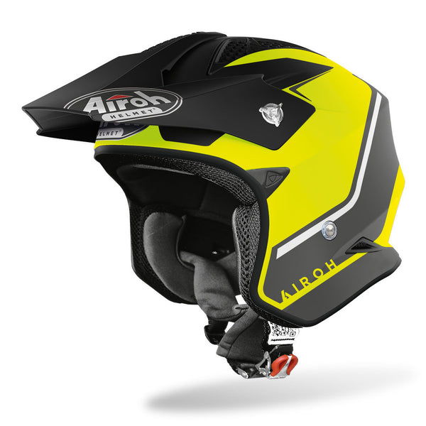 Airoh TRR S Keen Trial Jet Helmet Yellow Matt