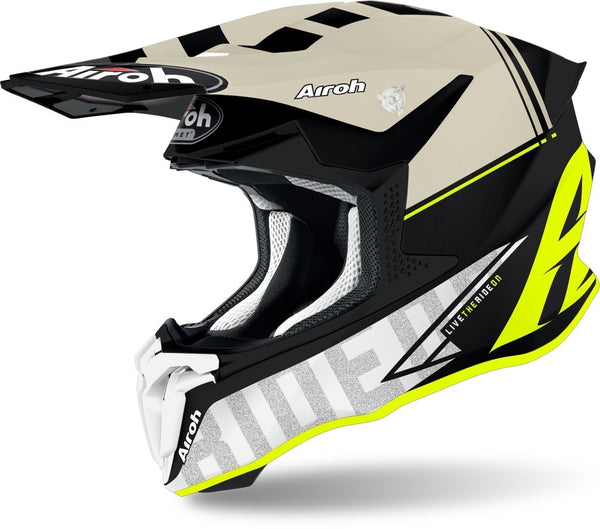 Airoh Twist 2.0 Tech Motocross Helmet Yellow Matt