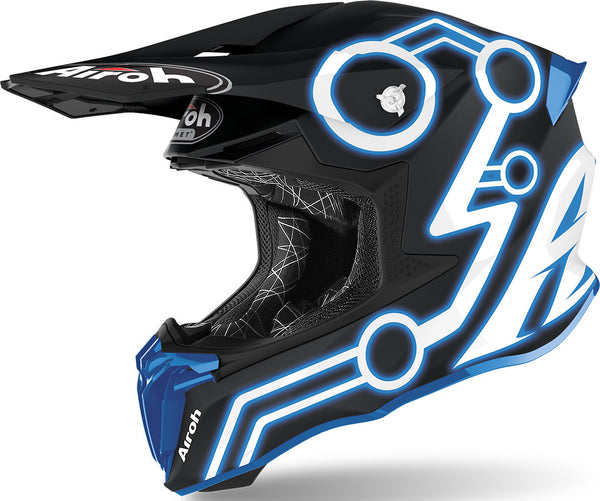 Airoh Twist 2.0 Neon Motocross Helmet Blue