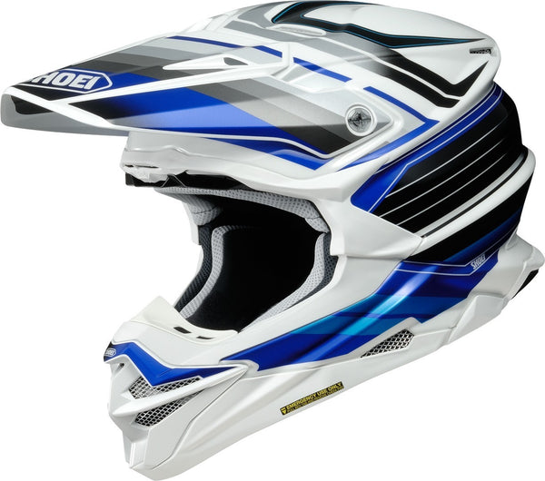 Shoei VFX-WR Pinnacle Motocross Helmet, MX White/Blue/Black