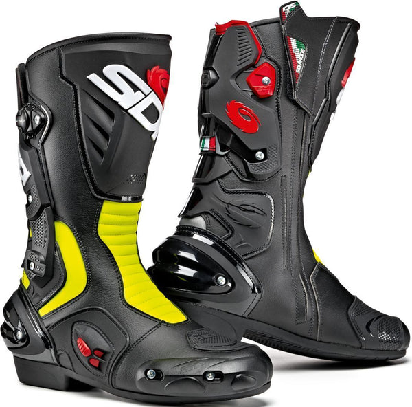 Sidi Vertigo 2 Motorcycle Boots Black/Yellow Fluo