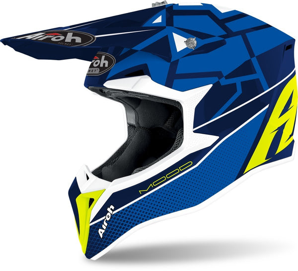 Airoh Wraap Mood Youth Motocross MX Helmet Blue