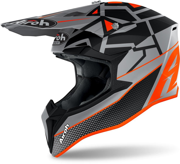 Airoh Wraap Mood Youth Motocross MX Helmet Orange Matt