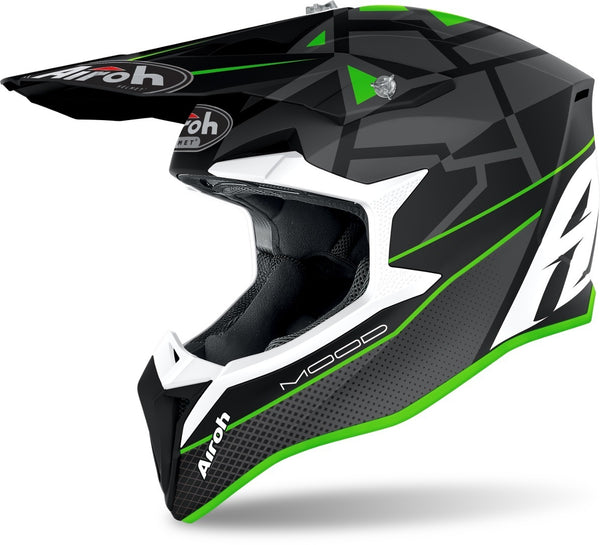 Airoh Wraap Mood Motocross MX Helmet Green Matt