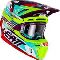 LEATT 头盔 Moto 8.5 V22 Composite Motocross Helmet with Goggles Fluo Green