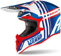 Airoh Wraap Broken Motocross Helmet Blue/Red