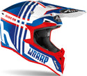 Airoh Wraap Broken Motocross Helmet Blue/Red