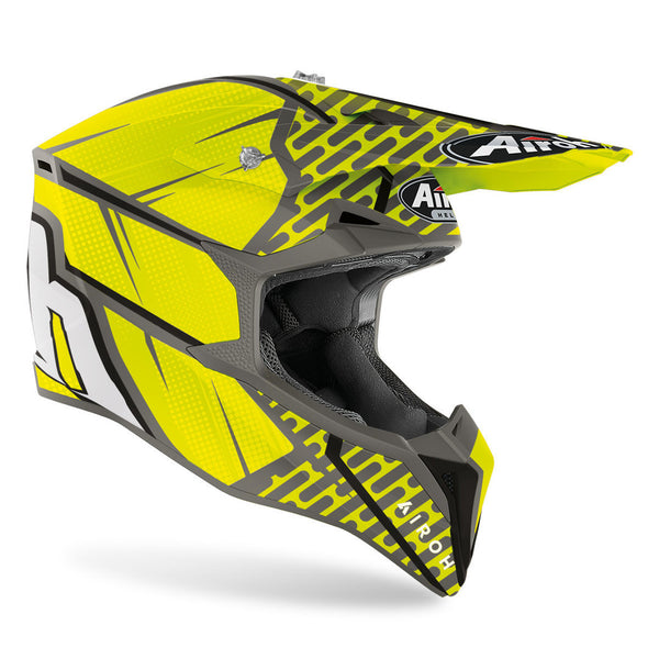 Airoh Wraap Idol Motocross Helmet Yellow Matt