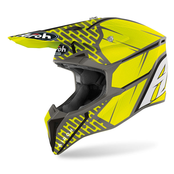 Airoh Wraap Idol Motocross Helmet Yellow Matt