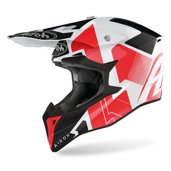 Airoh Wraap Raze Motocross Helmet Red/White