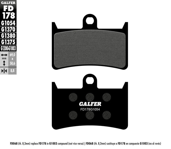 GALFER 刹车片 SEMI METALLIC FD178G1054