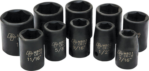 PERFORMANCE TOOL 工具 1/2" SAE Impact Socket Set