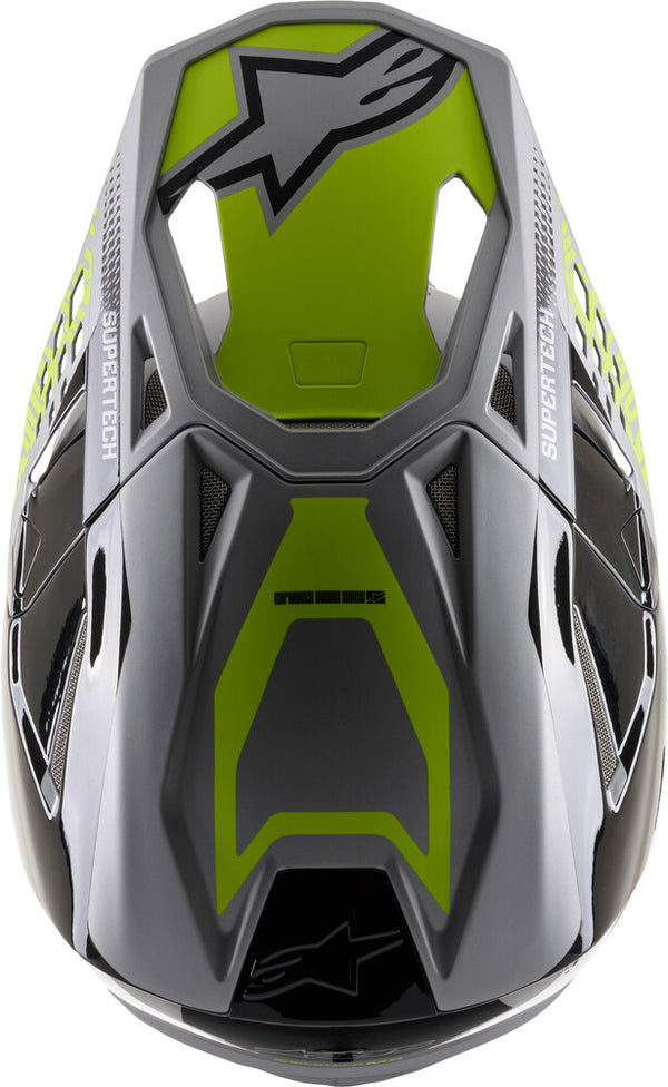 ALPINESTARS 头盔 Supertech M-8 Triple Helmet Silver/Black/Fluorescent Yellow M-8