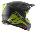 ALPINESTARS 头盔 Supertech M-8 Echo Helmet Black/Hi-Vis Yellow Matte & Gloss M-8