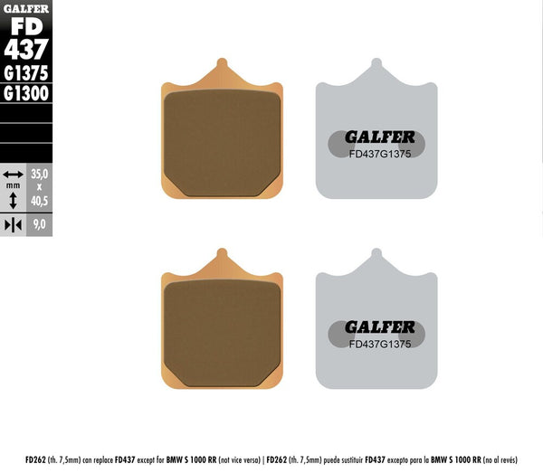 GALFER 刹车片 SINTERED CERAMIC FD437G1375