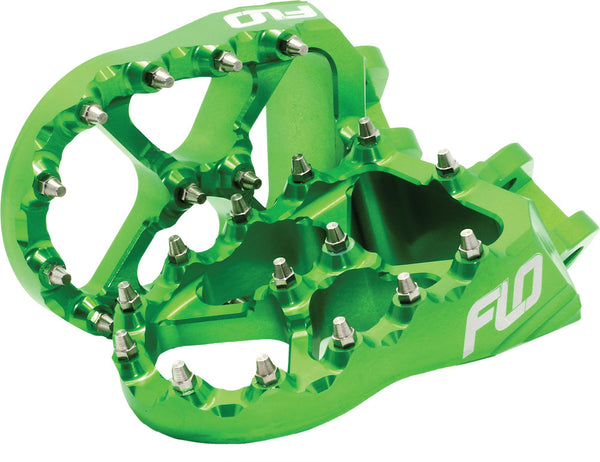 Flo Motorsports 脚踏 Kawasaki/Honda Pro Series Foot Pegs Green