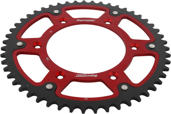 SUPERSPROX 链轮 REAR STEALTH SPROCKET ALU/STL 51T-520 红 HON