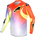 Alpinestars 青少年款 骑行衣 Youth Racer Lucent Jersey Youth White/Neon Red/Fluorescent Yellow