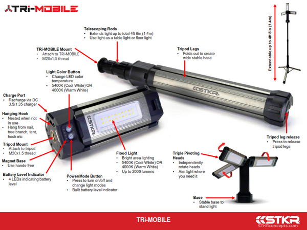 STKR 照明 Tri-Mobile Light
