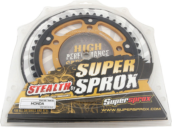 SUPERSPROX 链轮 REAR STEALTH SPROCKET ALU/STL 43T-530 GLD HON