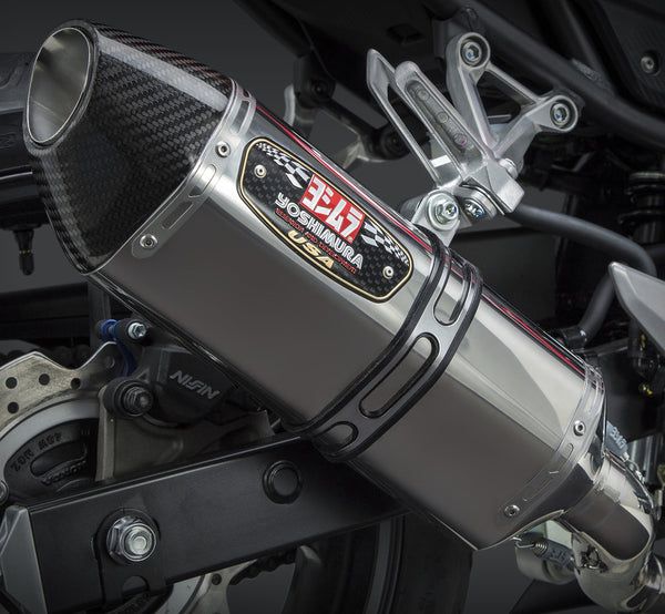 YOSHIMURA 排气管 EXHAUST SIGNATURE R-77 SLIP-ON SS-SS-CF