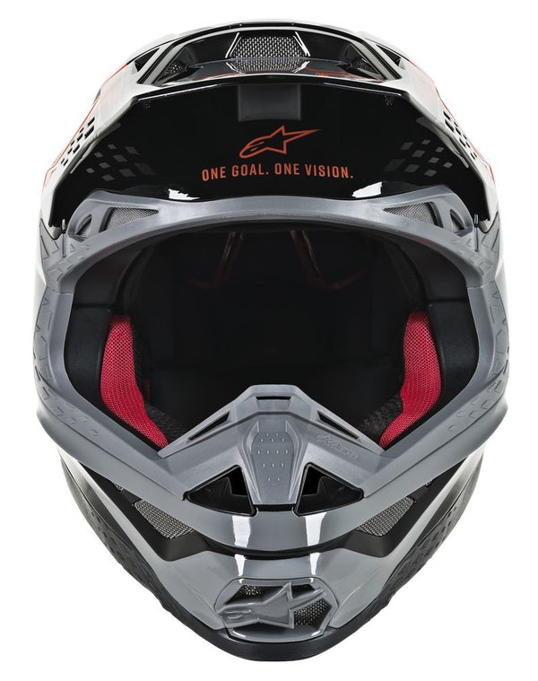 Alpinestars 头盔 Supertech M-8 Triple Helmet Gloss Orange/Grey/Black M-8