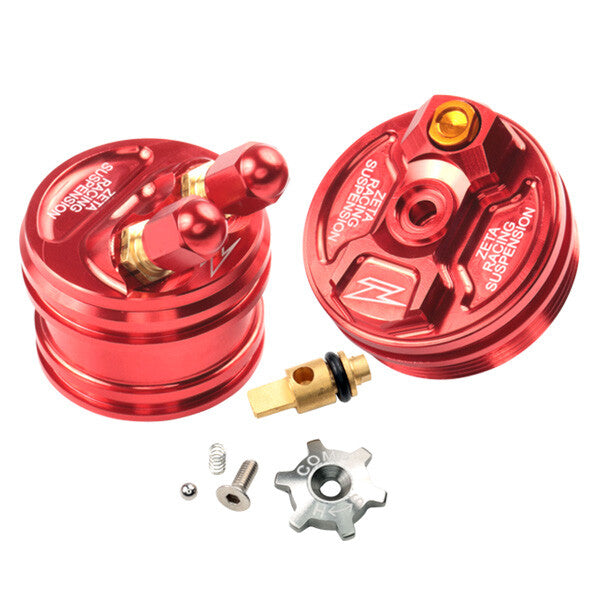 ZETA 避震 FRONT FORK TOP CAP 红