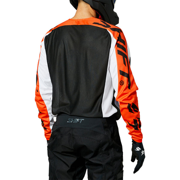SHIFT 骑行服 WHITE LABEL FADE JERSEY [黑/白/橙]