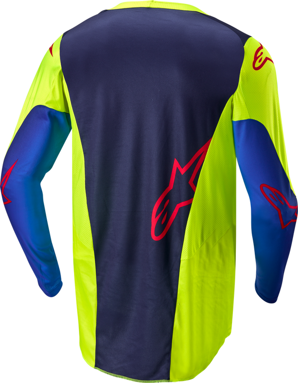 Alpinestars 骑行衣 Racer Hoen Jersey Men's Fluorescent Yellow/Blue/Night Navy