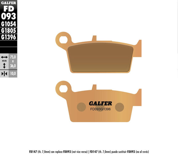 GALFER 刹车片 SINTERED FD093G1396