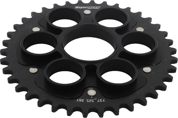SUPERSPROX 链轮 REAR STEALTH SPROCKET ALU/STL 38T-525 黑 DUC