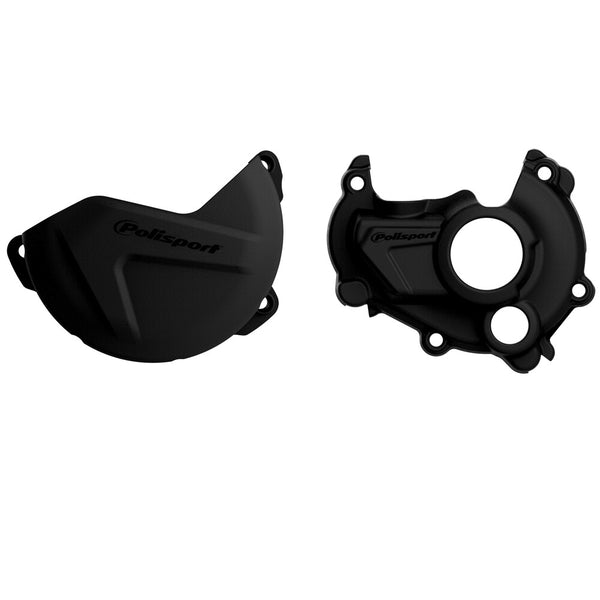 POLISPORT 点火离合边盖 黑 YAM