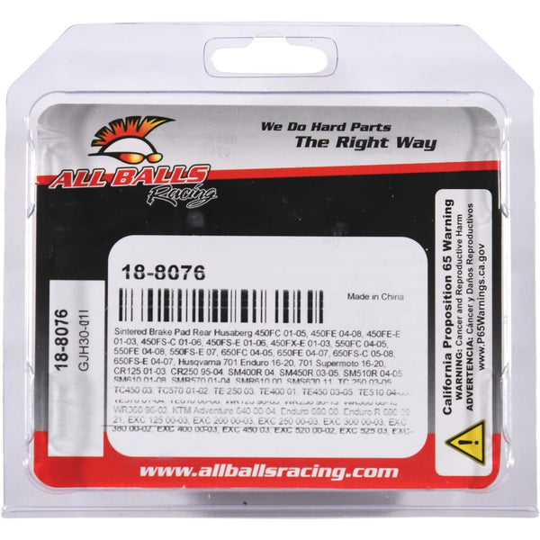 ALL BALLS 刹车 BRAKE PAD KIT SINTERED
