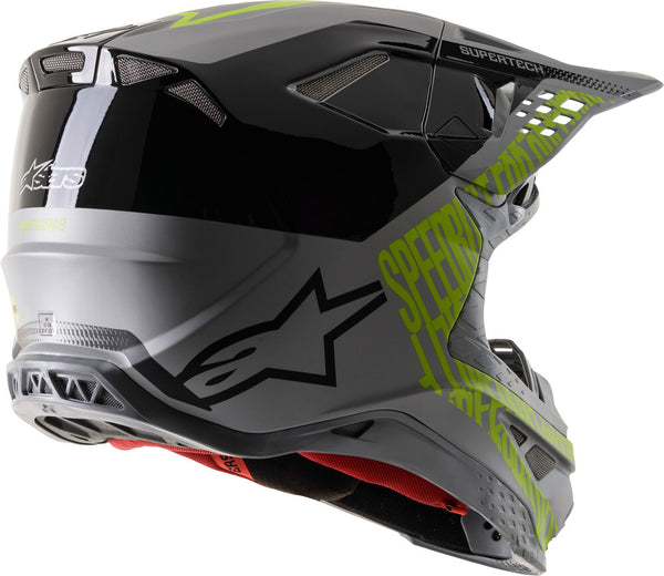 ALPINESTARS 头盔 Supertech M-8 Triple Helmet Silver/Black/Fluorescent Yellow M-8