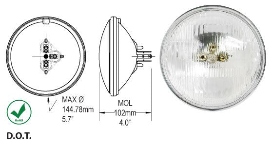 CANDLEPOWER 照明 Sealed Beam Head Lamp
