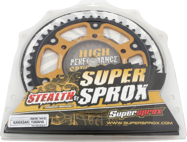 SUPERSPROX 链轮 REAR STEALTH SPROCKET ALU/STL 46T-520 GLD HON/KAW/YAM
