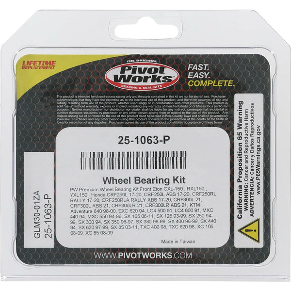 PIVOT WORKS 轴承 WHEEL BEARING KIT PREMIUM