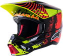 ALPINESTARS 头盔 S-M5 Solar Flare Helmet Black/Red/Fluorescent Yellow
