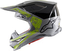 ALPINESTARS 头盔 Supertech M-8 Triple Helmet Silver/Black/Fluorescent Yellow M-8