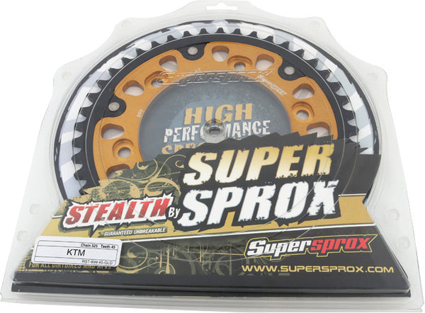 SUPERSPROX 链轮 REAR STEALTH SPROCKET ALU/STL 45T-525 GLD KTM