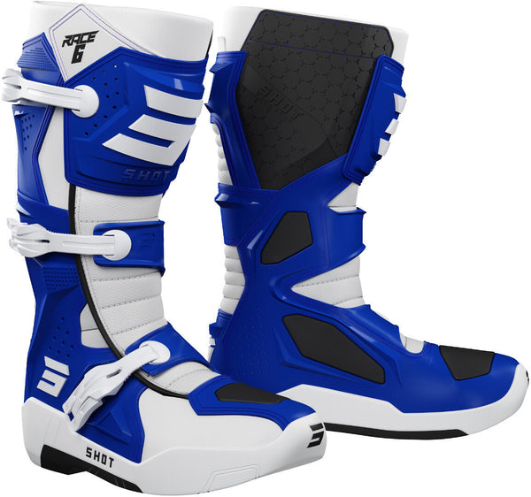 Shot Race 6 Motocross Boots Blue/White