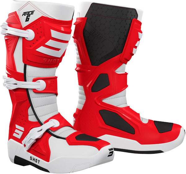 Shot Race 6 Motocross Boots Red/White
