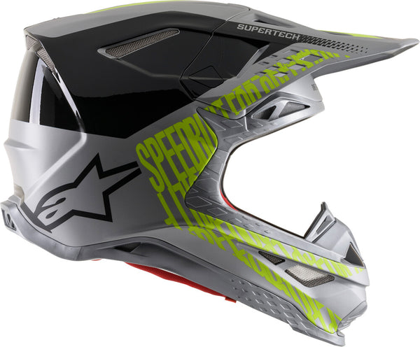 ALPINESTARS 头盔 Supertech M-8 Triple Helmet Silver/Black/Fluorescent Yellow M-8