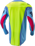 Alpinestars 骑行衣 Techstar Ocuri Jersey Men's Light Blue/Fluorescent Yellow/Red Berry